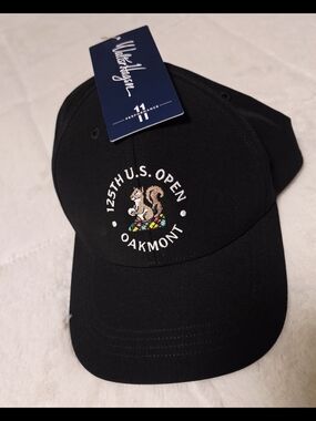 Walter Hagen Black Oakmont 125th U.S. Open Squirrel Embroidered Cap (H1-20)